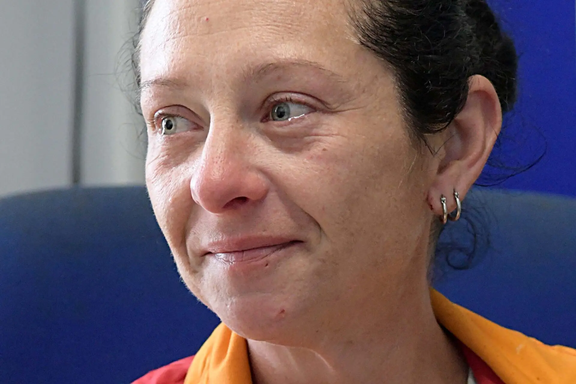 Jodi Fonseca with tears during the weekly outpatient clinic run by SAHARA (Smoking and Alcohol Harms Alleviation and Rehabilitation Association)